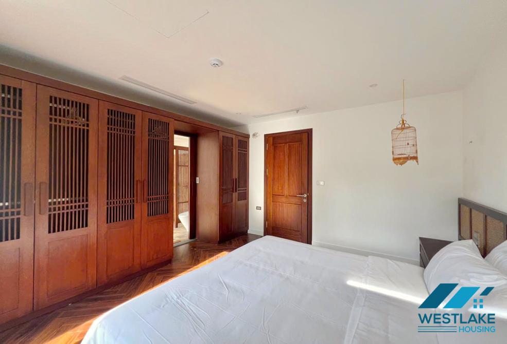 Lake view and new three bedrooms apartment for rent in Truc Bach area, Ha Noi