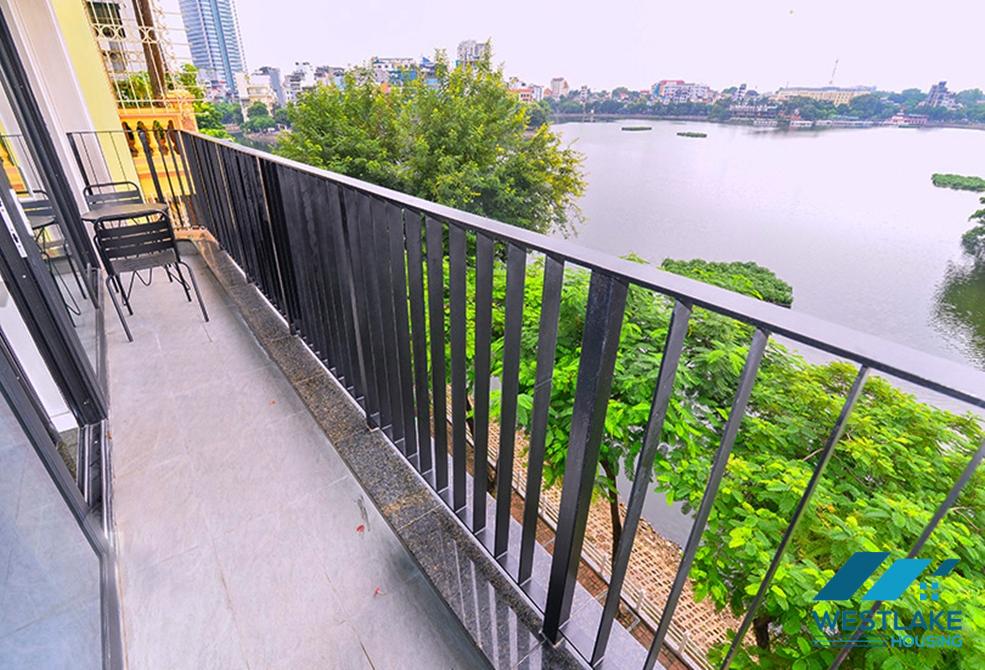 Two bedroom apartment with lake view for rent on Truc Bach Street, Ba Dinh District, Hanoi