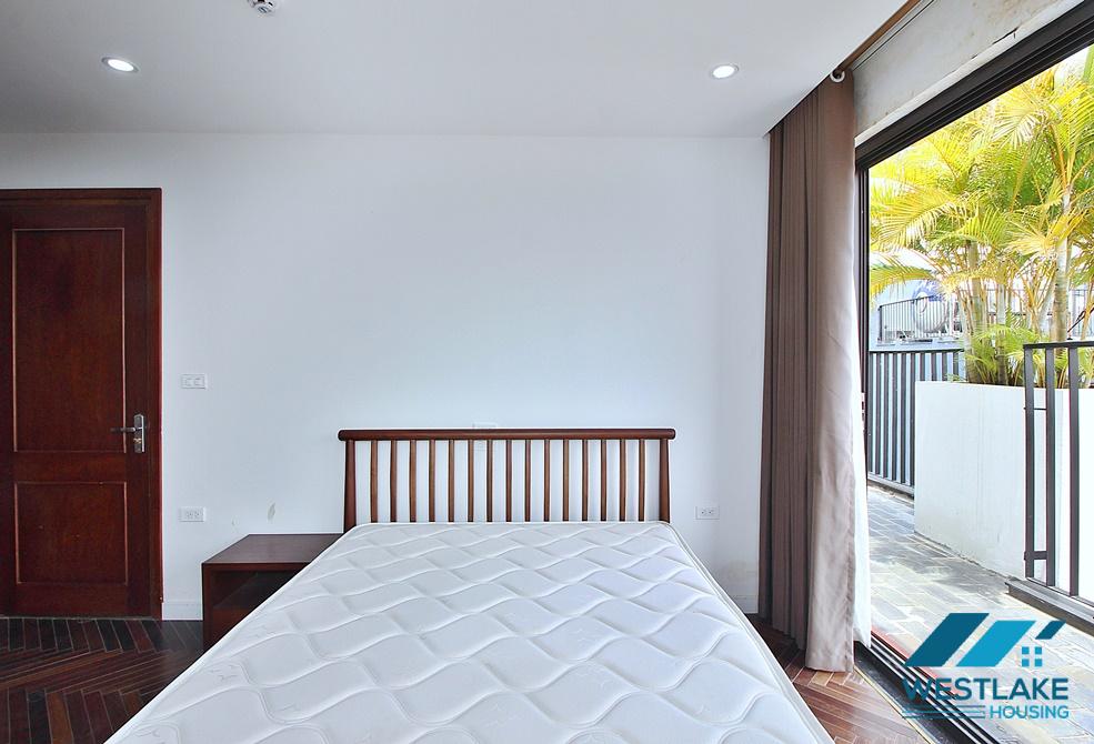 Serviced apartment with lots of nature light for rent on Tay Ho Street, Hanoi