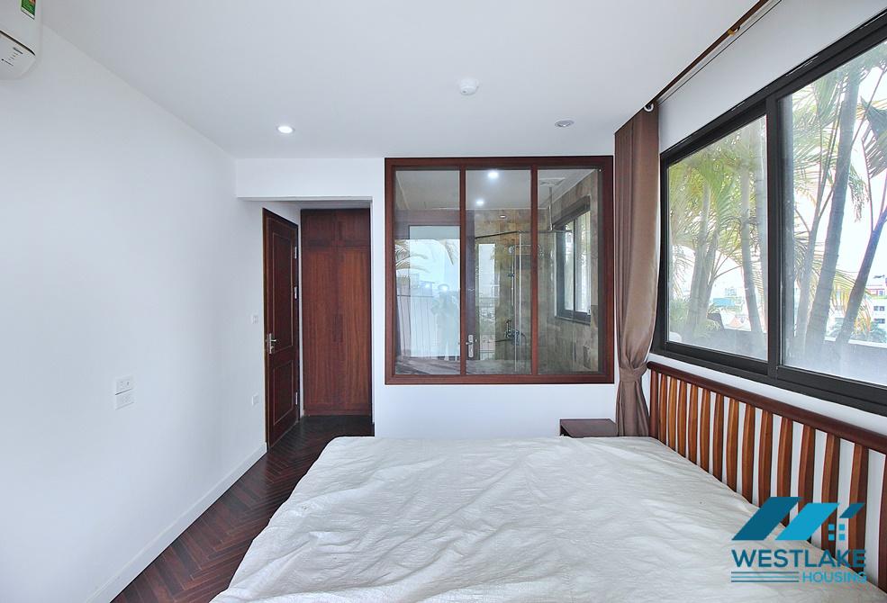 Serviced apartment with lots of nature light for rent on Tay Ho Street, Hanoi