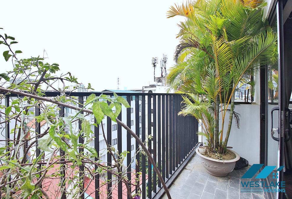 Serviced apartment with lots of nature light for rent on Tay Ho Street, Hanoi