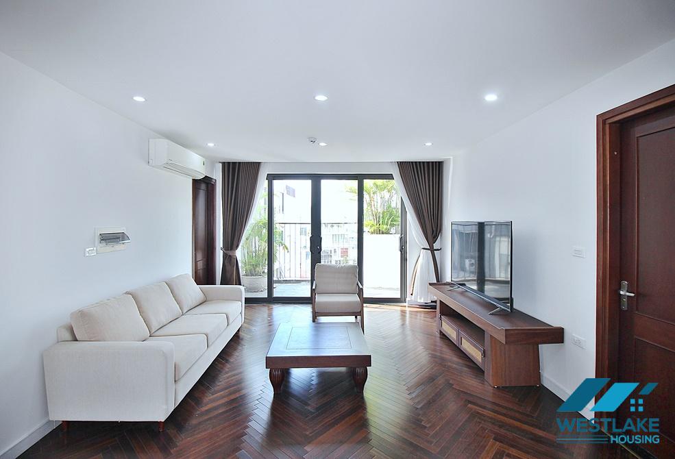 Serviced apartment with lots of nature light for rent on Tay Ho Street, Hanoi