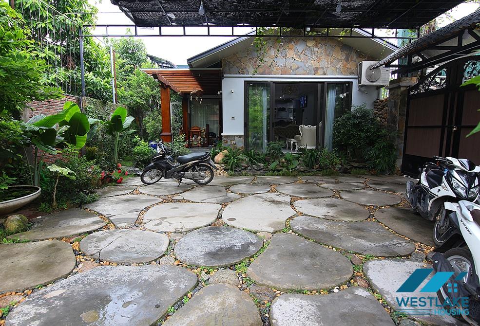 Gorgeous swimming pool garden villa for rent in Tay Ho