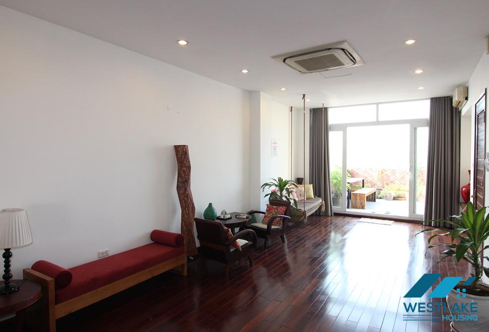 Top floor apartment with big balcony in Tay ho street