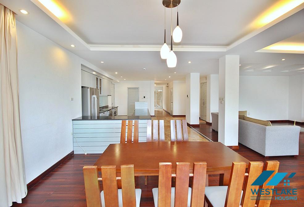 Lake view and very spacious 03-bedroom apartment for rent on Quang Khanh Street, Tay Ho, Hanoi