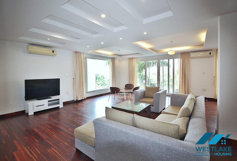 Lake view and very spacious 03-bedroom apartment for rent on Quang Khanh Street, Tay Ho, Hanoi