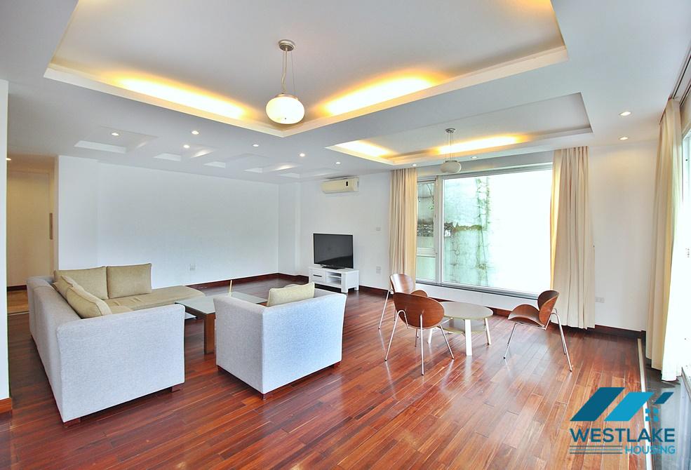 Lake view and very spacious 03-bedroom apartment for rent on Quang Khanh Street, Tay Ho, Hanoi