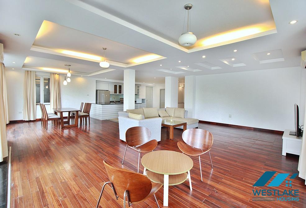 Lake view and very spacious 03-bedroom apartment for rent on Quang Khanh Street, Tay Ho, Hanoi