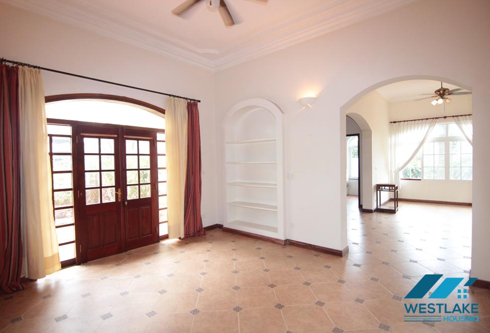 French villa with large yard and garden for rent in Tay Ho, HaNoi