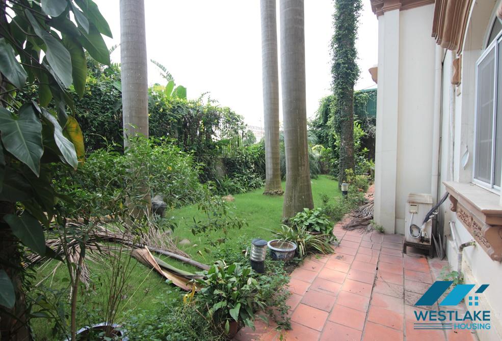 French villa with large yard and garden for rent in Tay Ho, HaNoi