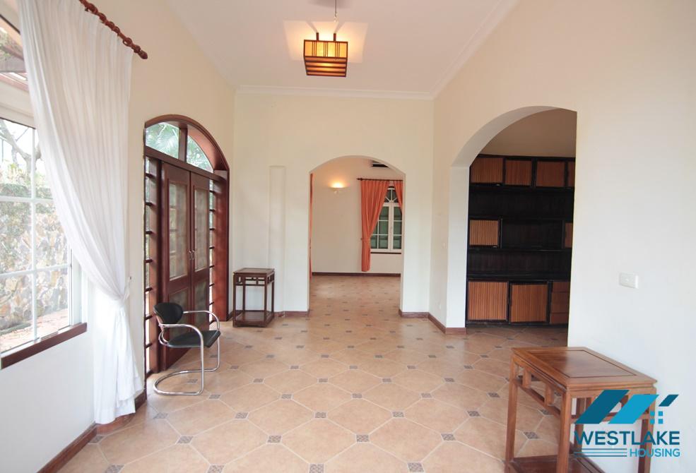 French villa with large yard and garden for rent in Tay Ho, HaNoi