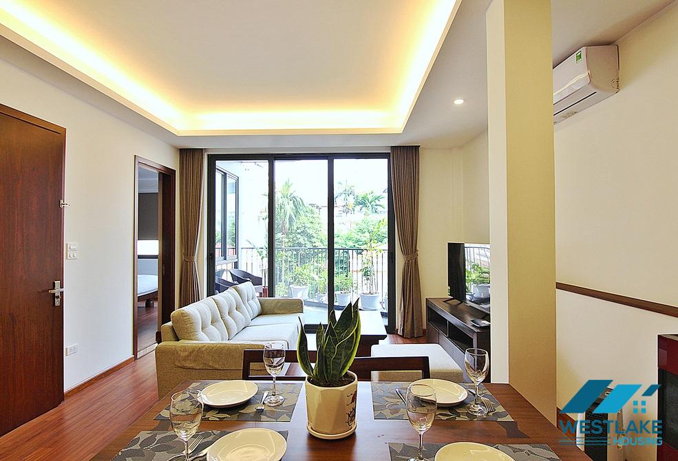 Bright 02-bedroom apartment for rent on Dang Thai Mai street, Tay Ho District, Hanoi