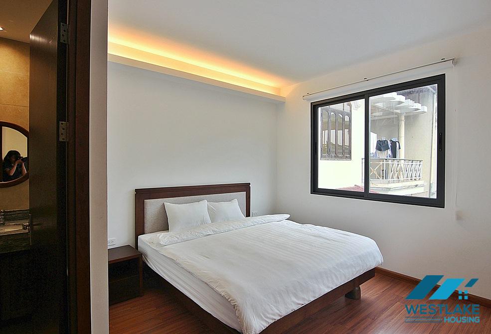 Bright 02-bedroom apartment for rent on Dang Thai Mai street, Tay Ho District, Hanoi