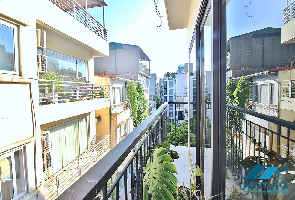 Duplex 1 bedroom lake view apartment for rent in Xuan Dieu st, Tay Ho district.