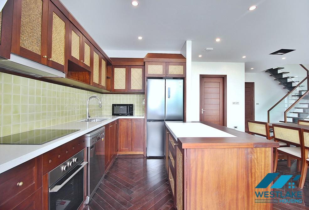 A brand new duplex 3 bedroom apartment for rent in Dang Thai Mai, Tay Ho