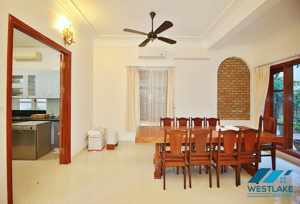 Charming house with nice design and big yard for rent in To Ngoc Van, Tay Ho, Ha Noi