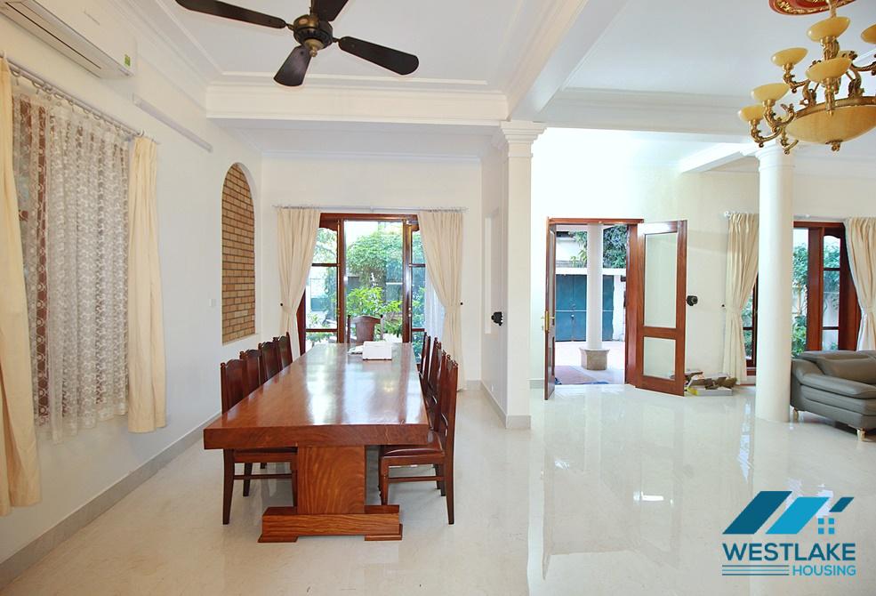 Charming house with nice design and big yard for rent in To Ngoc Van, Tay Ho, Ha Noi