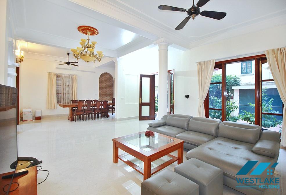 Charming house with nice design and big yard for rent in To Ngoc Van, Tay Ho, Ha Noi