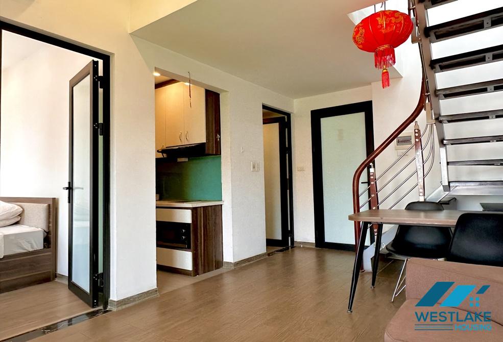 Duplex two bedroom bright apartment for rent in Trinh Cong Son st, Tay Ho