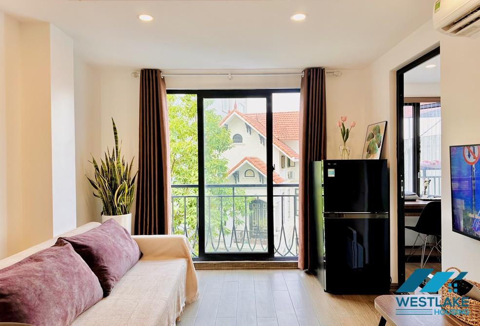 Nice and bright 1 bedroom apartment for rent in Trinh Cong Son st Tay Ho