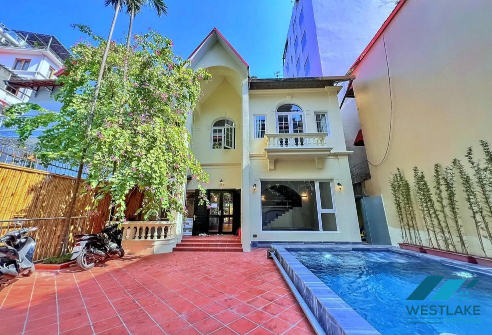 Renovated villa with outdoor-pool for rent in To Ngoc Van st, Tay Ho