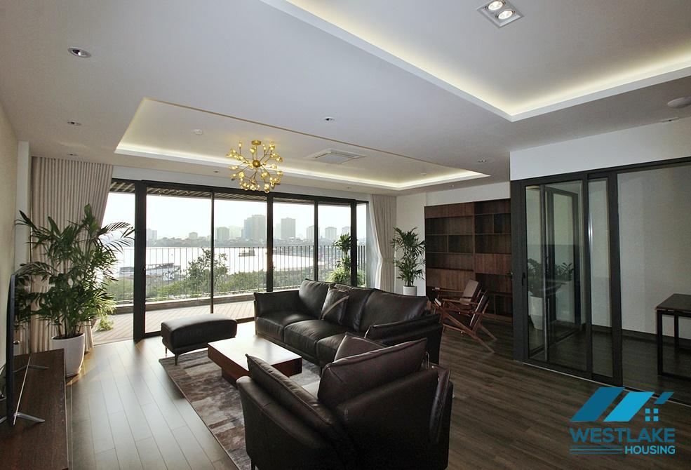 Large apartment with 03 bedrooms and a working room for rent in Tay Ho District, Hanoi