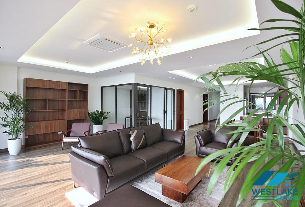 Large apartment with 03 bedrooms and a working room for rent in Tay Ho District, Hanoi