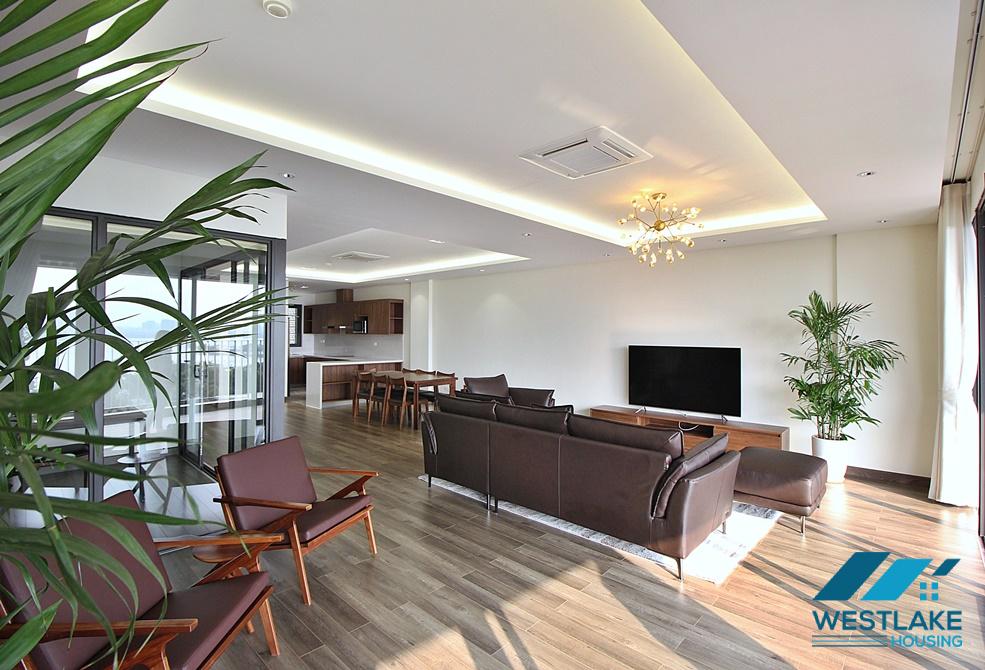 Large apartment with 03 bedrooms and a working room for rent in Tay Ho District, Hanoi