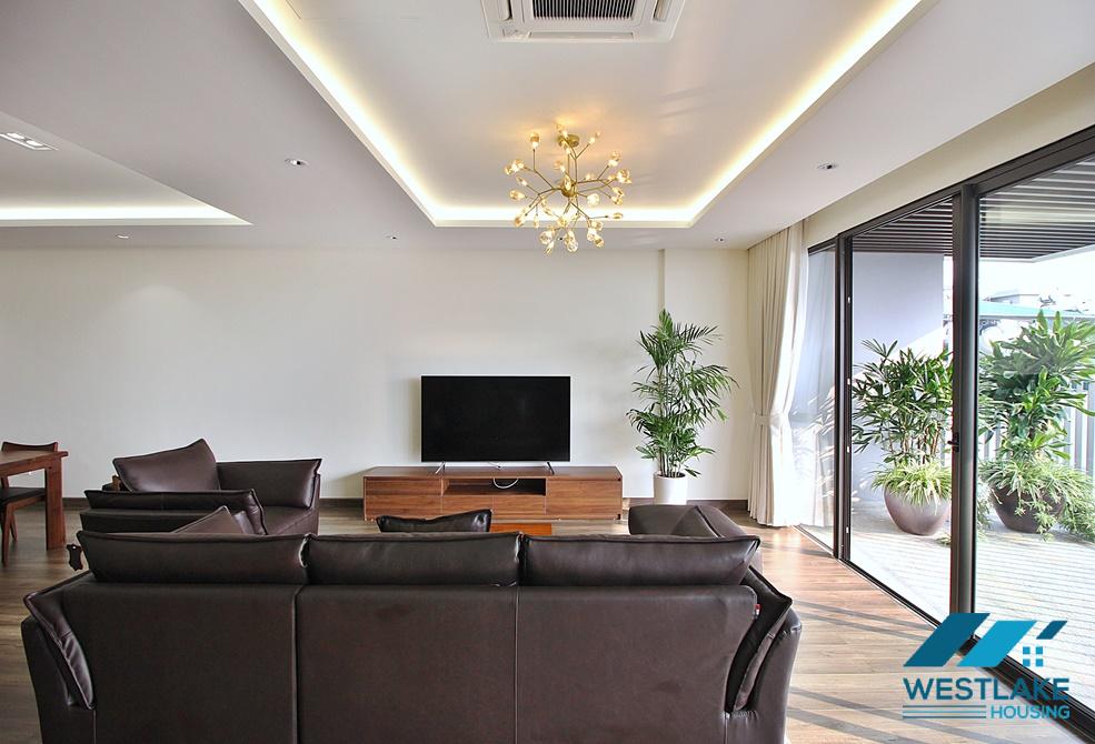 Large apartment with 03 bedrooms and a working room for rent in Tay Ho District, Hanoi