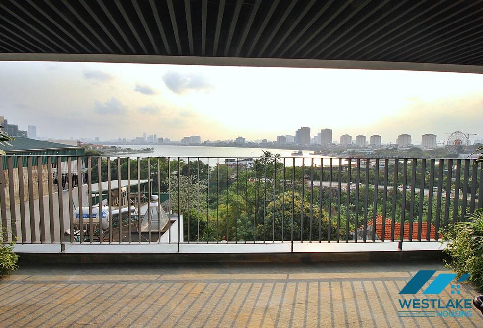 Large apartment with 03 bedrooms and a working room for rent in Tay Ho District, Hanoi