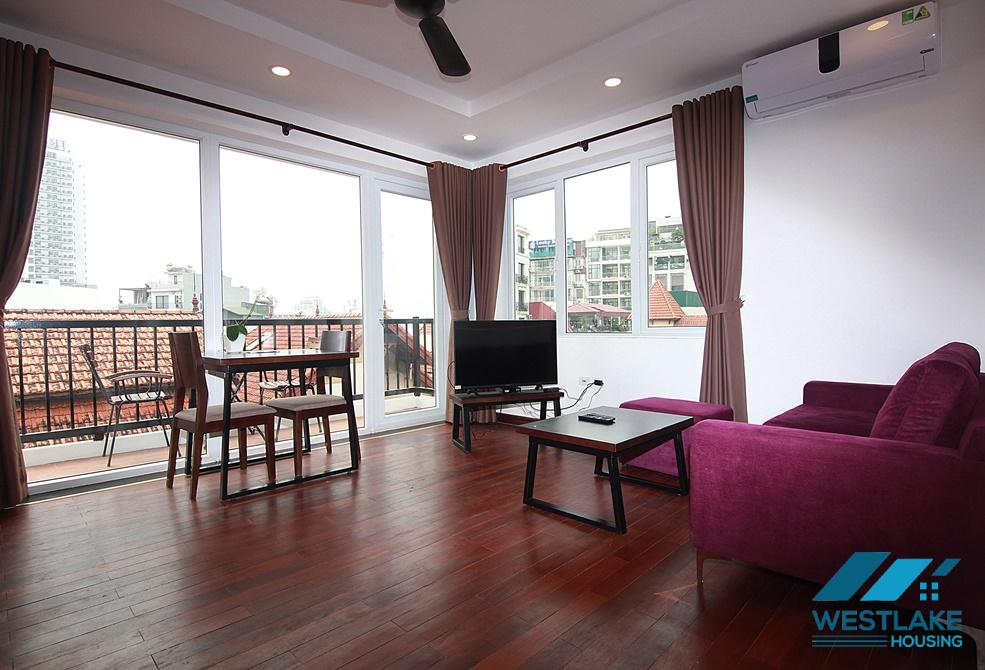 Good designed and bright 01 bedroom apartment for rent on To Ngoc Van Street, Tay Ho, Hanoi