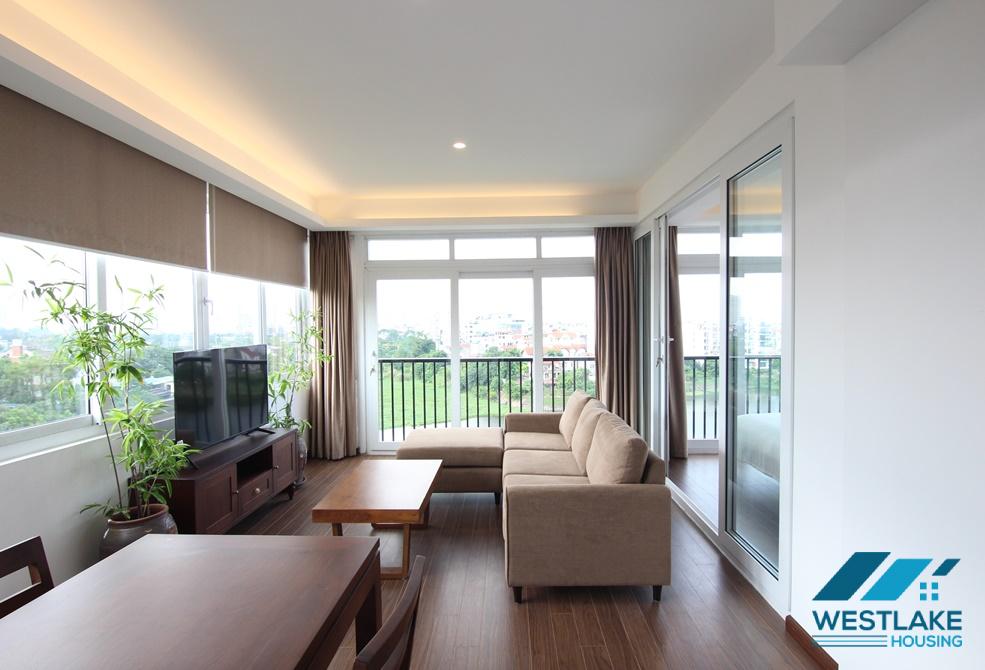 Bright 01 bedroom apartment with lake view for rent in Tay Ho, Hanoi