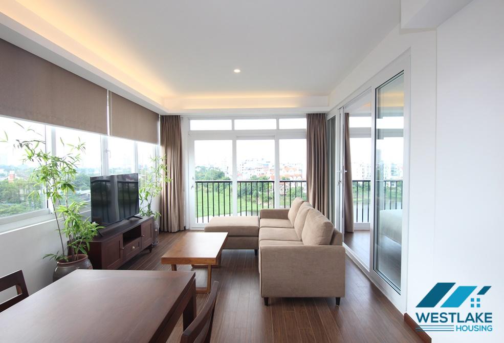 Bright 01 bedroom apartment with lake view for rent in Tay Ho, Hanoi