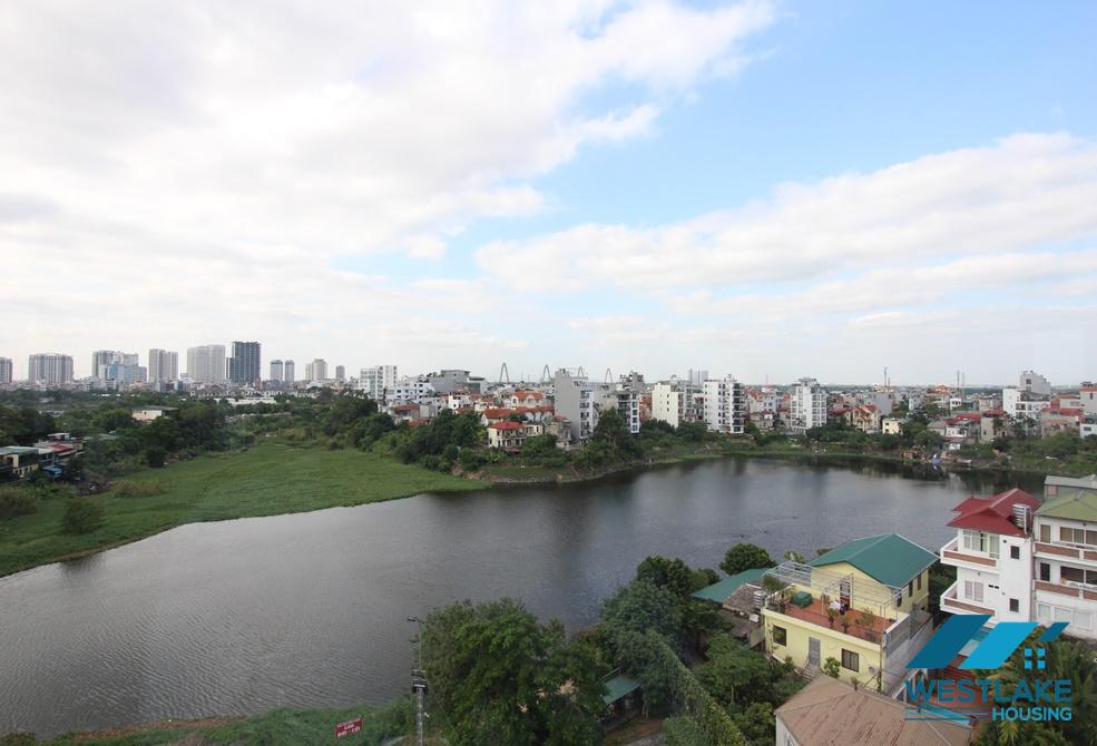 Bright 01 bedroom apartment with lake view for rent in Tay Ho, Hanoi