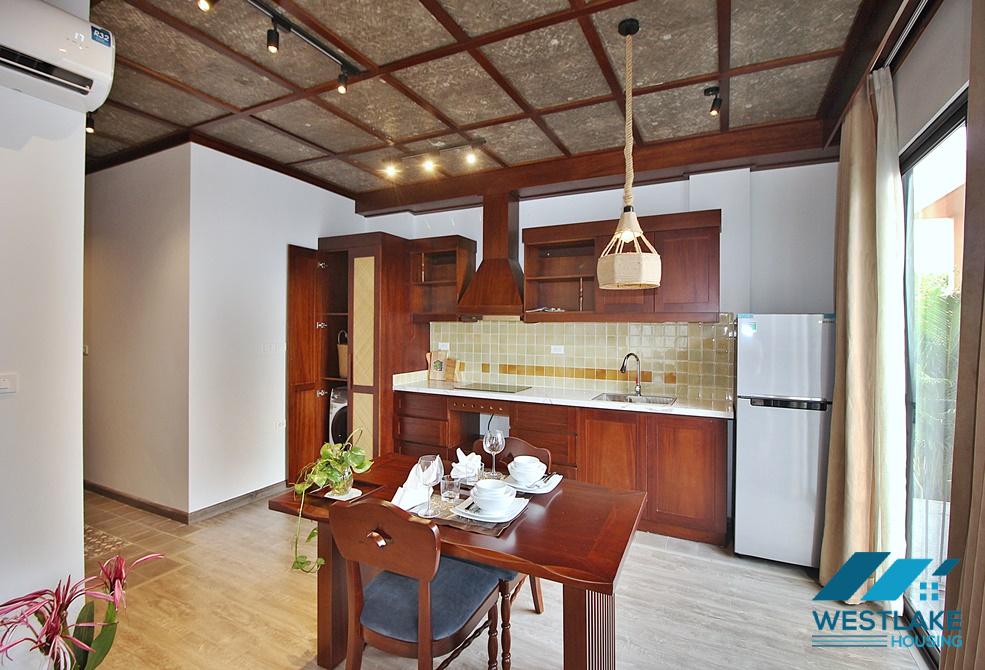 A brand new Japanese style 1 bedroom apartment for rent in Tay ho, Hanoi