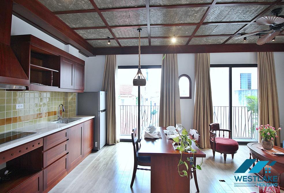 A brand new Japanese style 1 bedroom apartment for rent in Tay ho, Hanoi