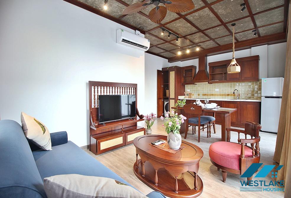 A brand new Japanese style 1 bedroom apartment for rent in Tay ho, Hanoi