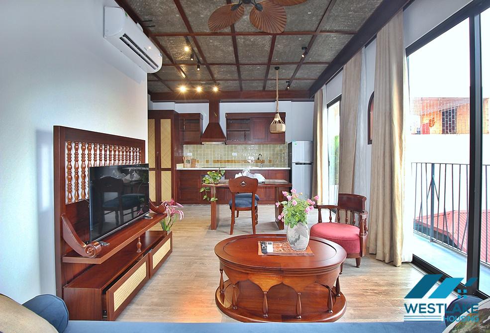 A brand new Japanese style 1 bedroom apartment for rent in Tay ho, Hanoi