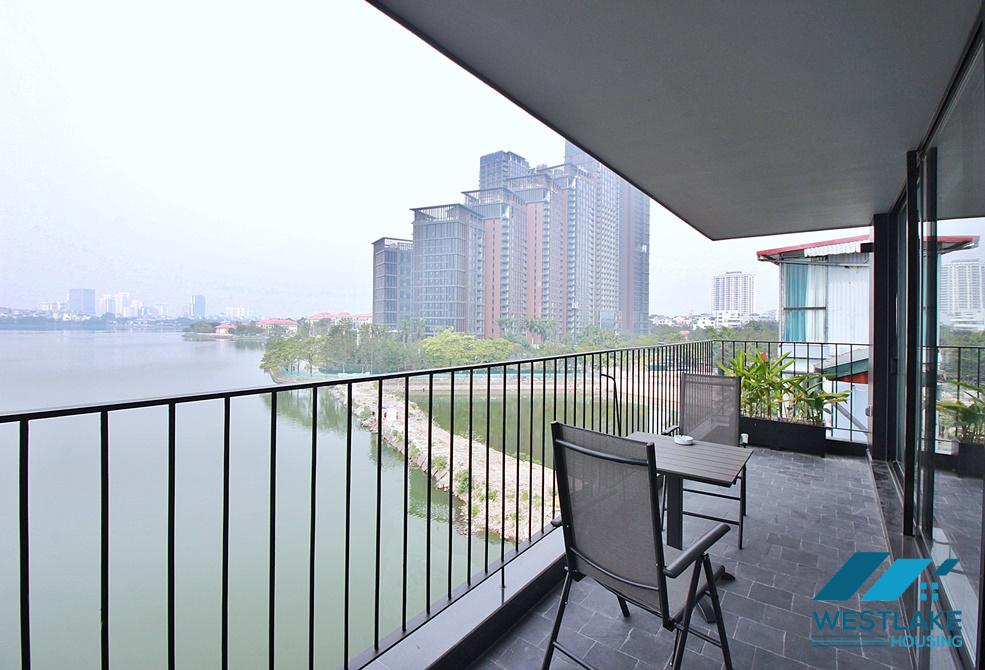 Lake view and luxurious 03-bedroom apartment for rent on Quang Khanh Street, Tay Ho District, Hanoi