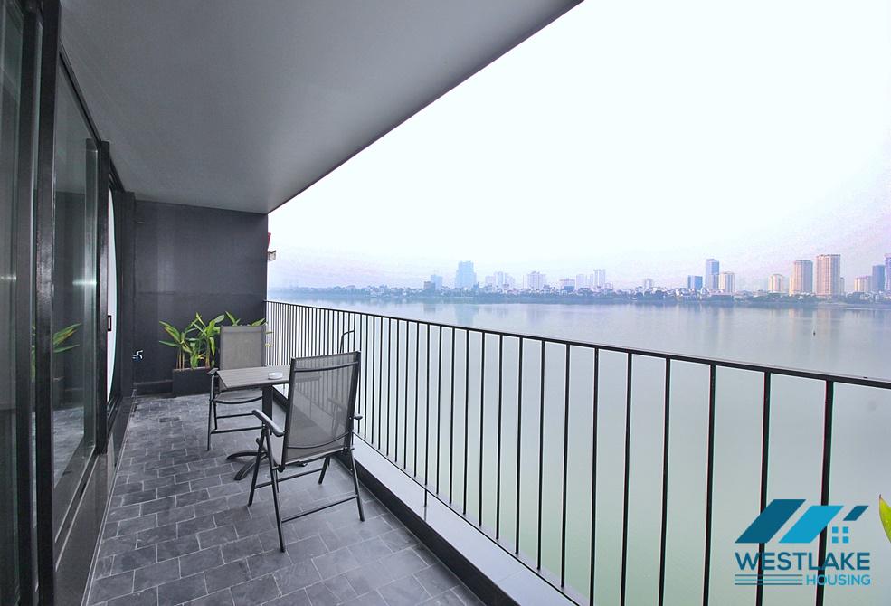 Lake view and luxurious 03-bedroom apartment for rent on Quang Khanh Street, Tay Ho District, Hanoi