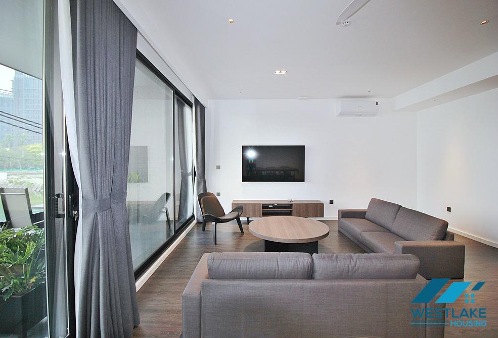 Lake view and modern 03-bedroom apartment for rent in Tay Ho, Hanoi