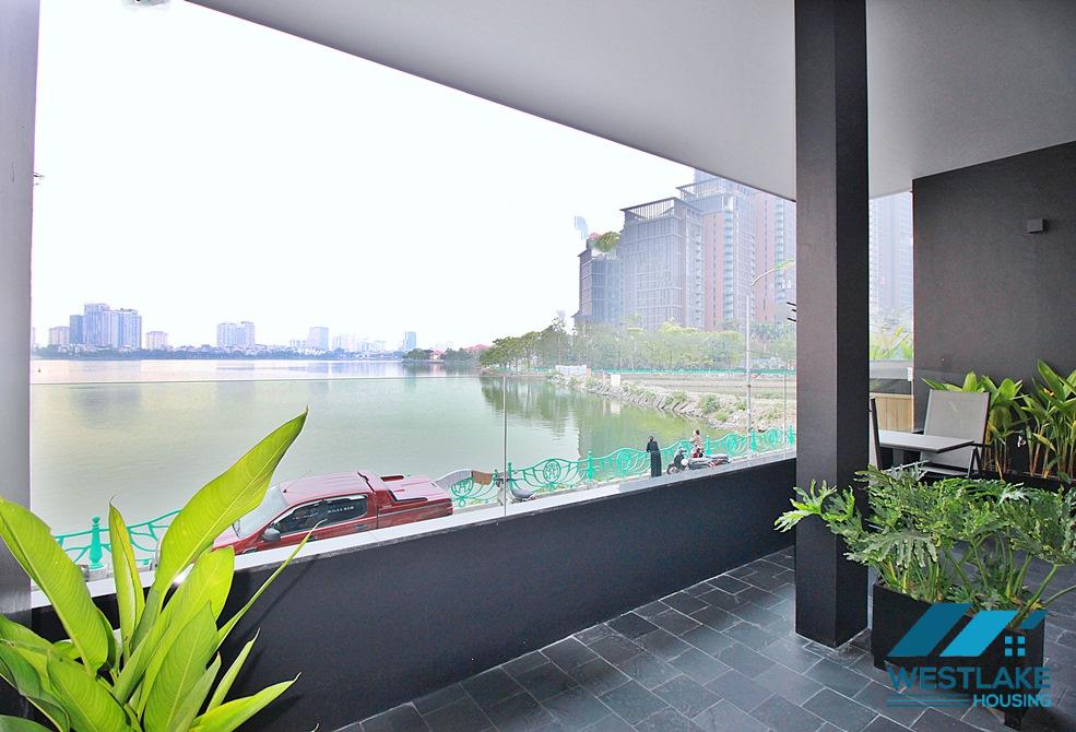 Lake view and modern 03-bedroom apartment for rent in Tay Ho, Hanoi