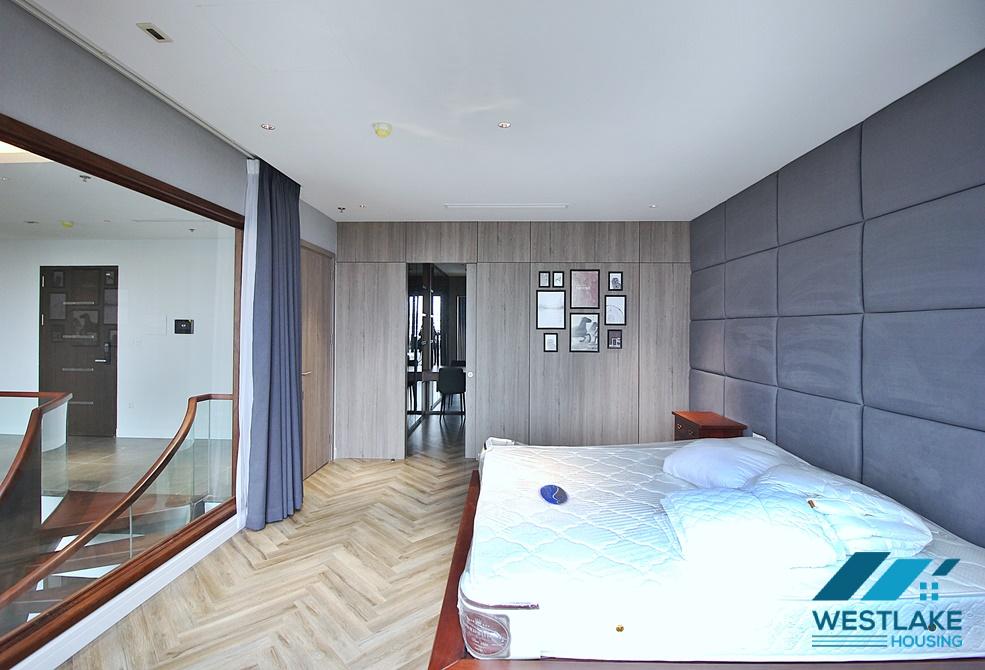 Luxurious duplex 03-bedroom apartment for rent in Tay Ho, Hanoi