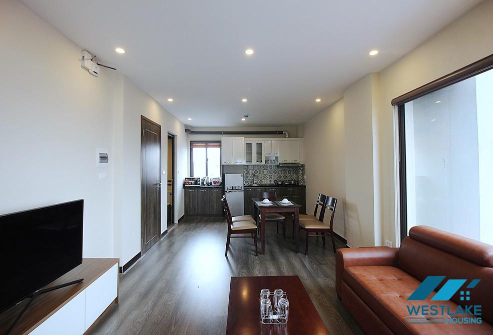 Good designed and spacious 01 bedroom apartment for rent on Nhat Chieu Street, Tay Ho, Hanoi