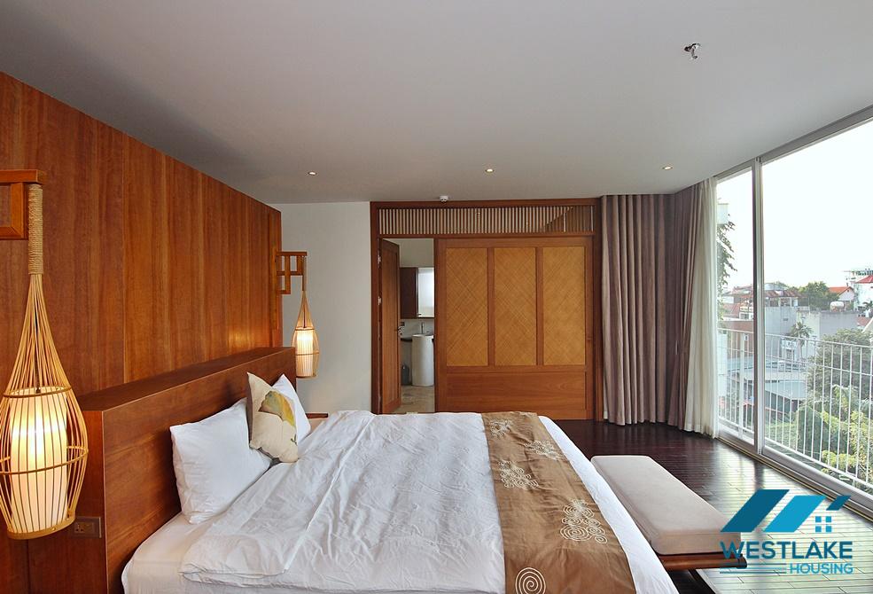 Asian contemporary style 4 bedrooms apartment for rent in Tay Ho, Ha Noi