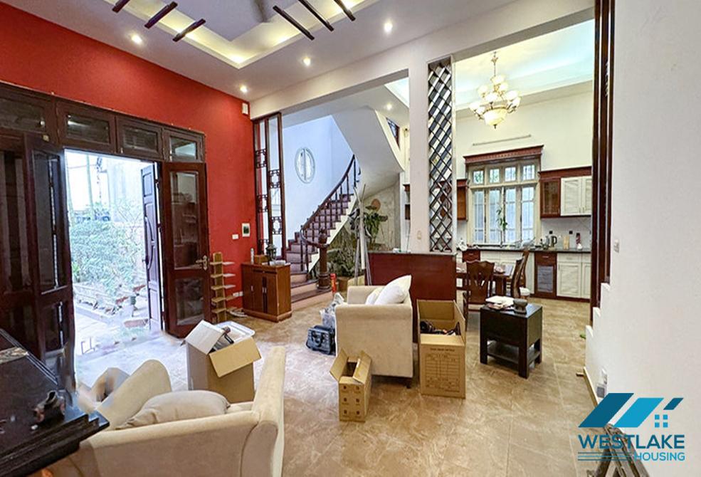 Three bedrooms house with big yard for rent in Tay Ho, Ha Noi