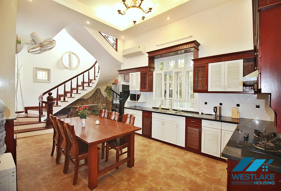 Three bedrooms house with big yard for rent in Tay Ho, Ha Noi