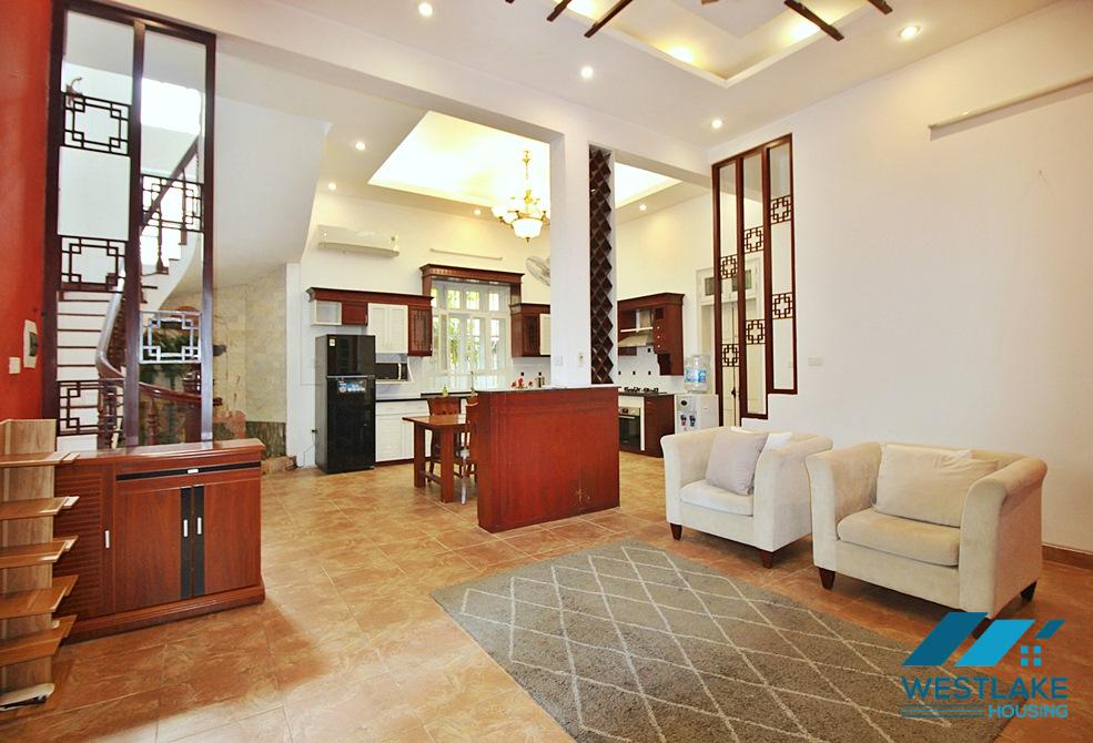 Three bedrooms house with big yard for rent in Tay Ho, Ha Noi