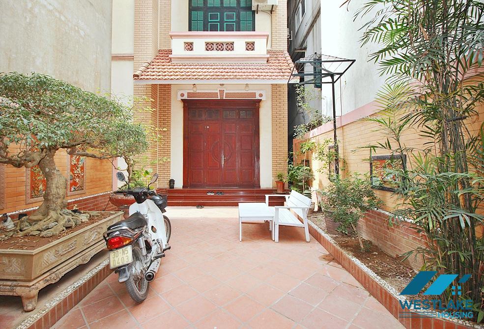 Three bedrooms house with big yard for rent in Tay Ho, Ha Noi