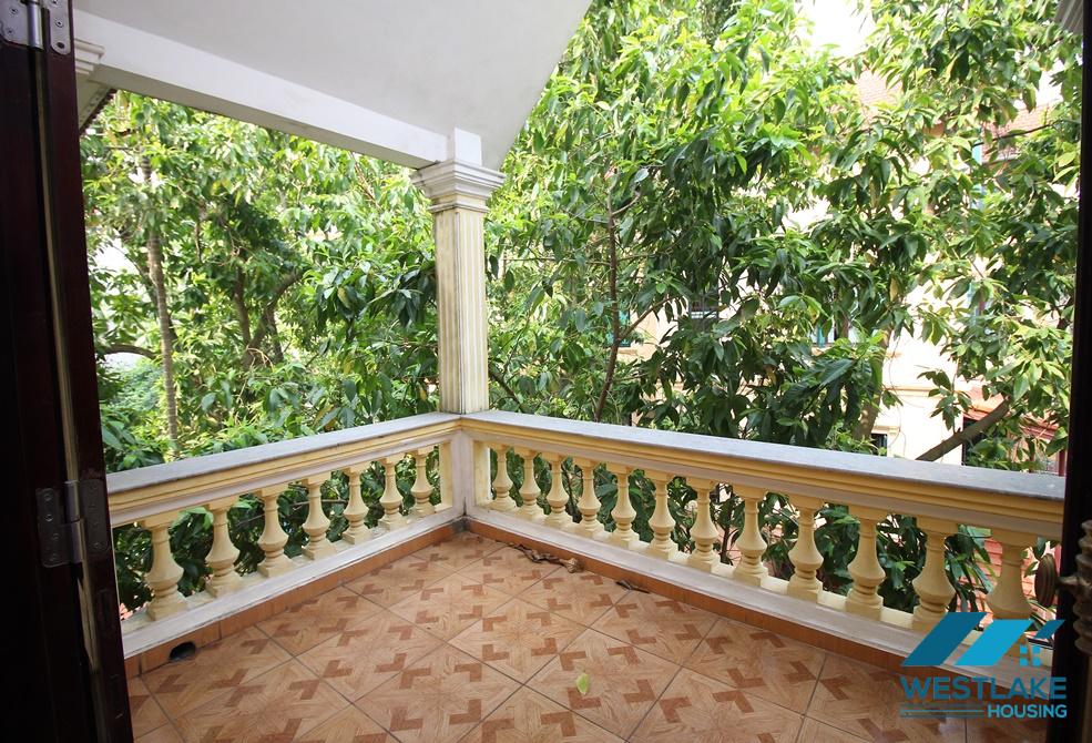 Spacious villa rental with big yard and balcony in the heart of Tay Ho, Ha Noi